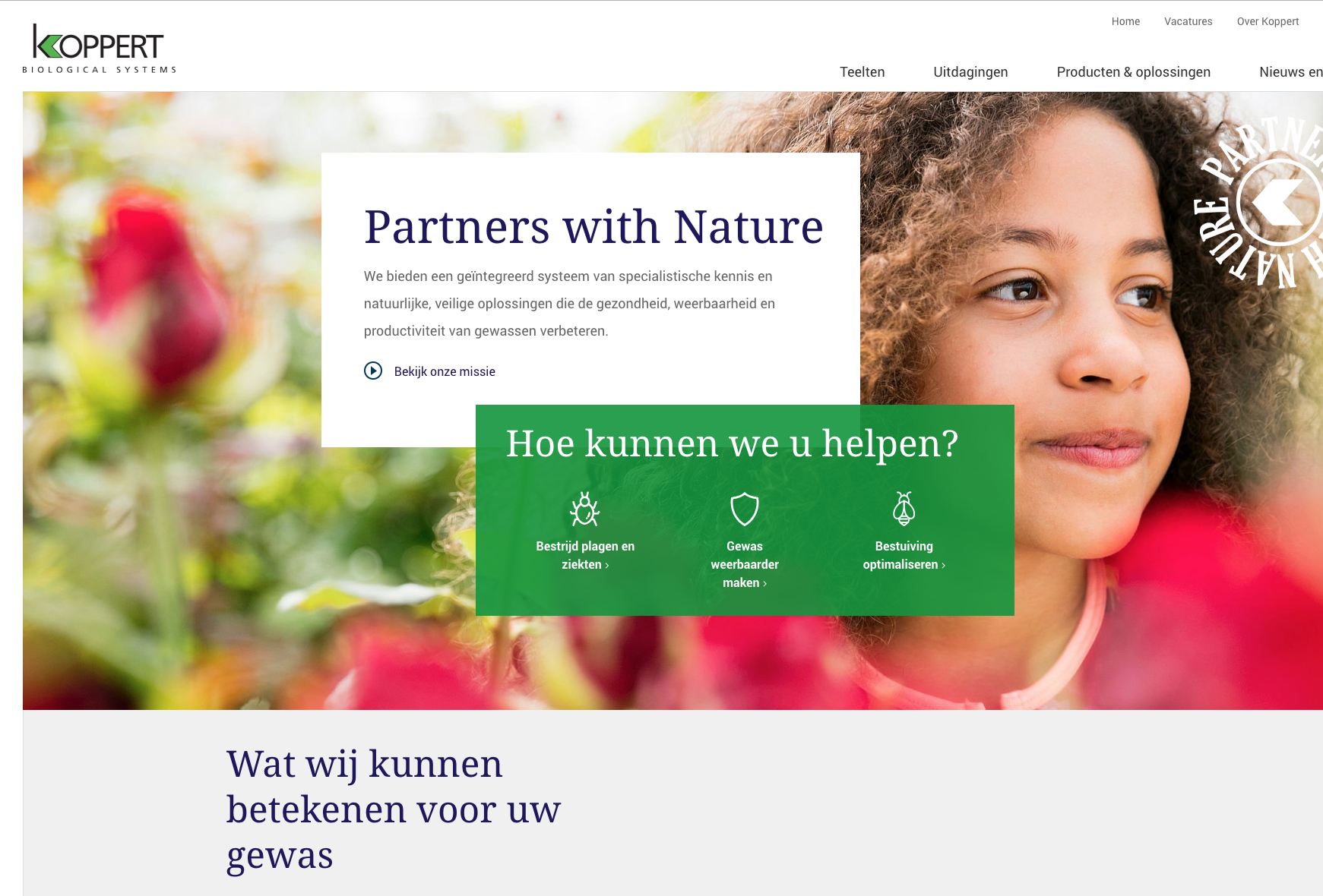 Nieuwe website voor Koppert België